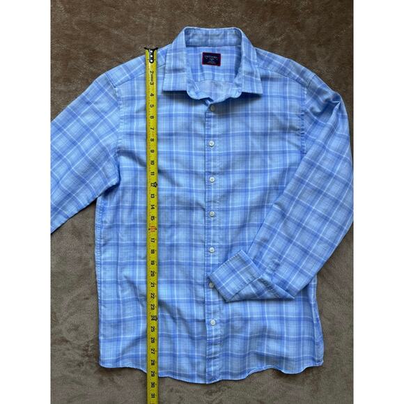 UNTUCKit Textured Long Sleeve Plaid Button Up Pinard Shirt Men’s Size Large - Picture 7 of 7